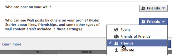 Facebook privacy settings